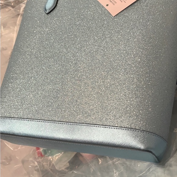 Kate Spade Tinsel Tote Frosty Sky Blue NWT - Picture 3 of 4